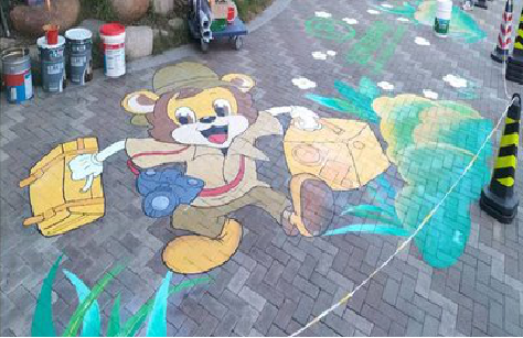 于都夏季画地面彩绘会遇到的问题