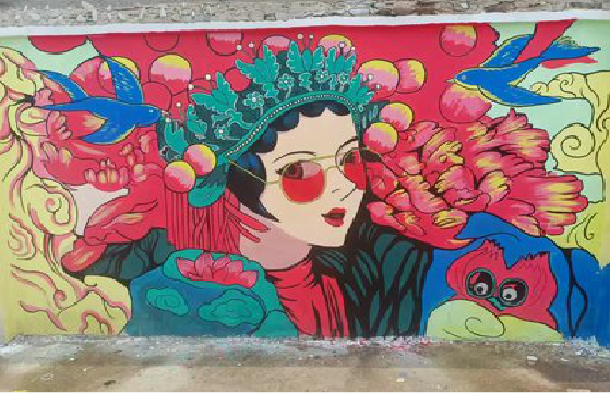 于都墙体彩绘-网红墙