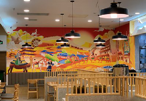 于都商业空间彩绘介绍。