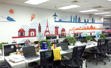 于都教你设计办公室墙绘的方法。