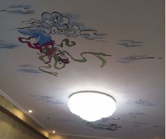 于都如何快速绘制天花板上的手绘墙？